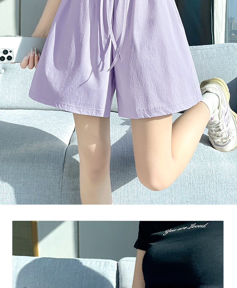 Warrior Women's Shorts 2026 New Summer Ice Silk Sun Protection Quick-Dry Slimming Mid-Length Loose Design Sports Pants 23