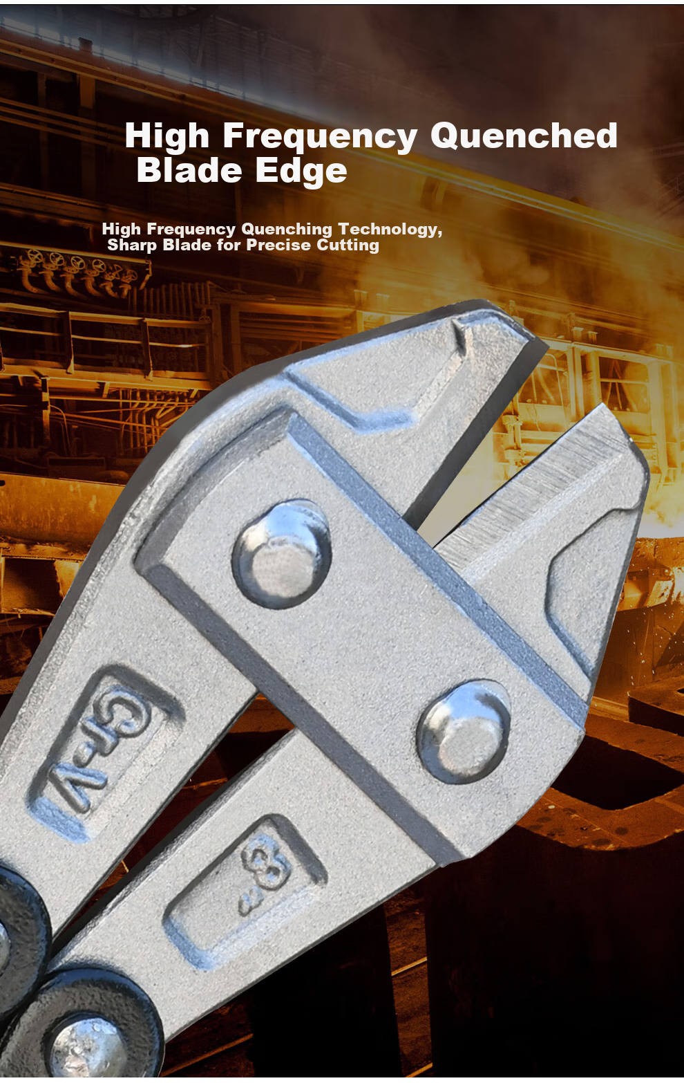 QL Wire Cutter, Industrial-Grade Chrome Vanadium Steel Rebar Shears, Wire Cutters, Labor-Saving Heavy-Duty Scissors, 8 Inches 6