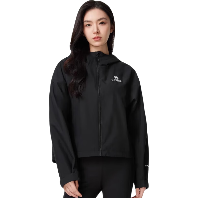 CAMEL Women's Single-Layer Windproof And Waterproof Outdoor Hardshell Jacket, Spring And Summer New Style Short Coat