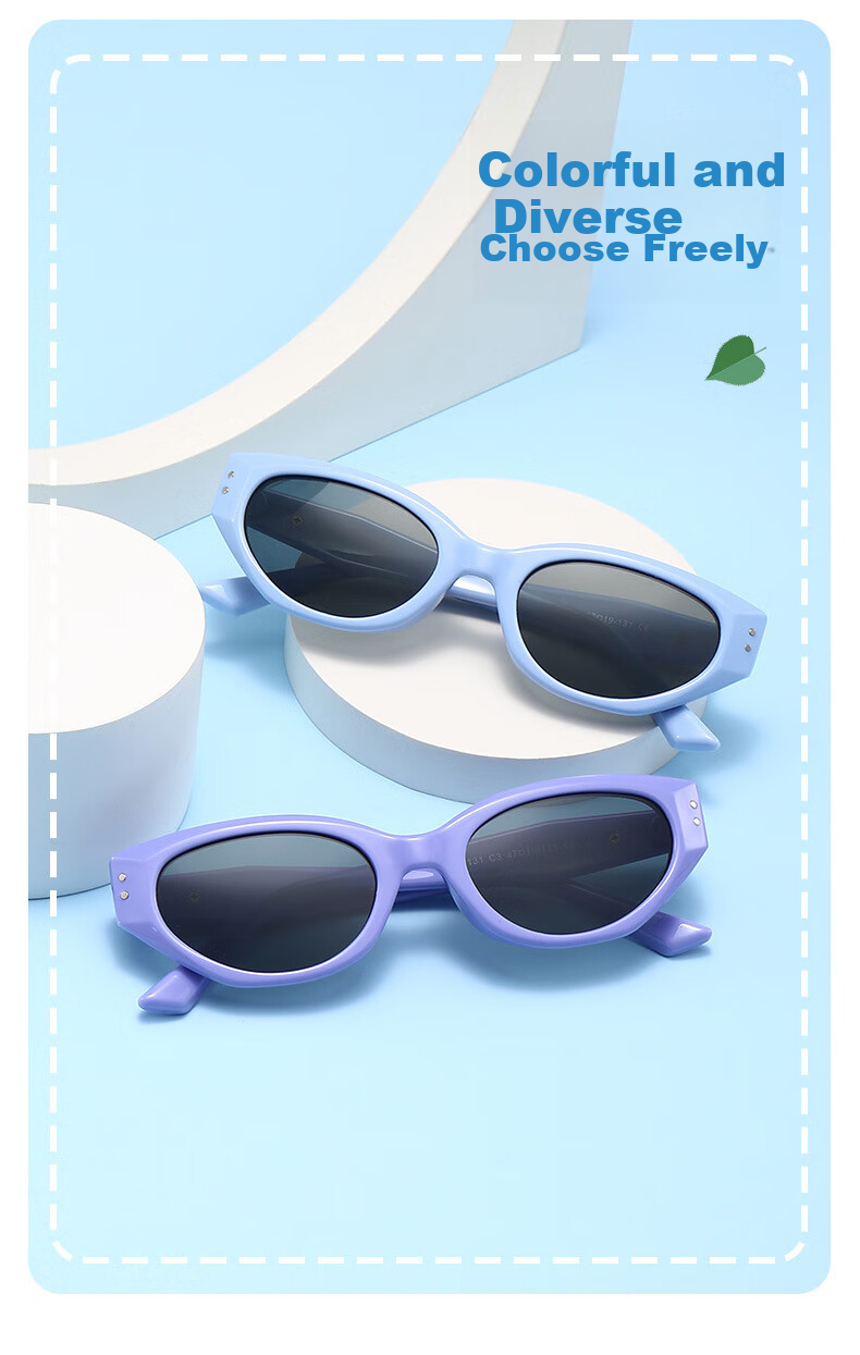 Angelamiao Children's Sunglasses, Polarized Sunglasses for Boys And Girls, Fashionable Cat-Eye Sunglasses 6