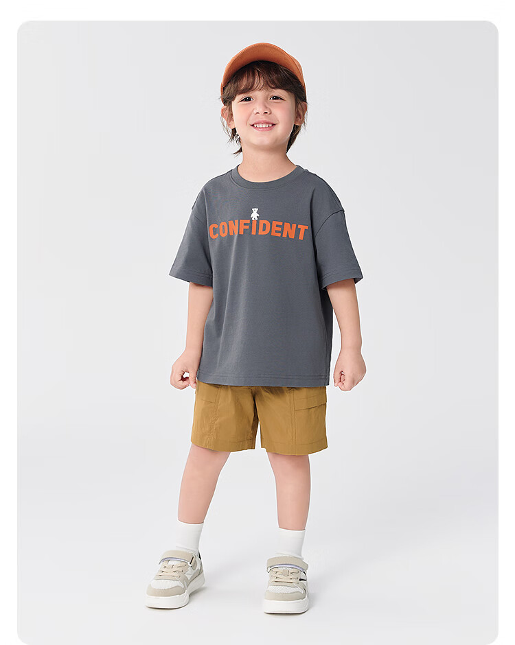 BALABALA Children's Short-Sleeve T-Shirt, Boys And Girls Top, Kids' Clothing Summer Wear [Same As In-Store], 202225117211 10
