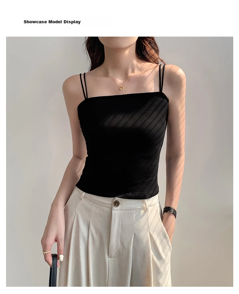NOME Women's Camisole Tank Top with Built-In Bra Pads, Backless Design for Layering Or Outer Wear, White [Padded Version], Size S 7