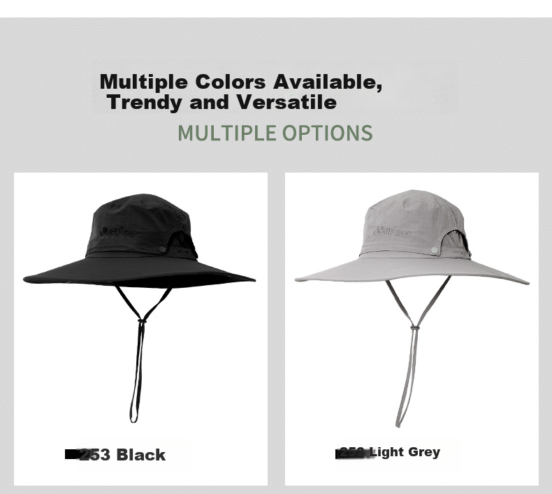 JEEP Hat, Men's Fisherman Hat, Wide Brim Sun Hat, Unisex Casual Outdoor Hiking Sports Sun Hat, A0253 8