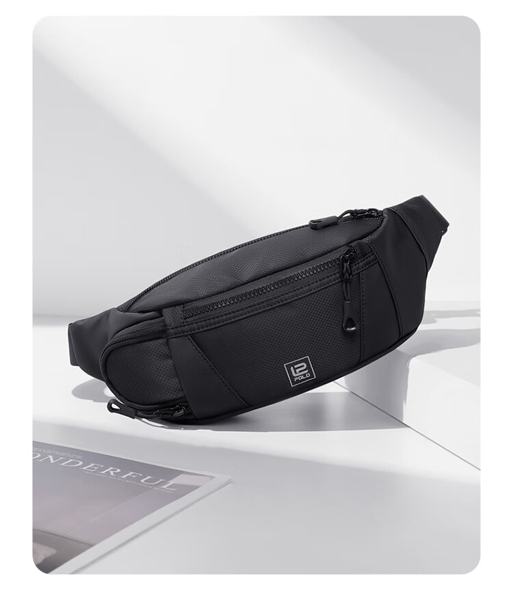 POLO Chest Bag, Men's Crossbody Bag, Casual Shoulder Bag, Lightweight IPad And Phone Bag, Multi-Compartment Sports Messenger Bag, Cycling Waist Pack 5