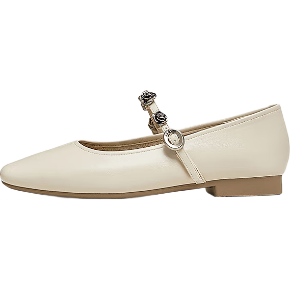 Basto [Band Uniform Style], Red Rose 26 French Ballet Mary Jane Shoes, Women's Flats, Sandals