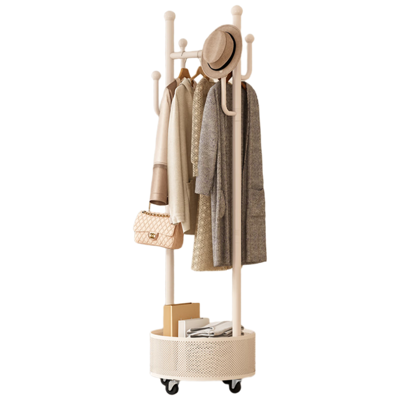 Quanpinwu Clothes Rack, Hanger, Drying Rack, Floor-Standing Home Coat Stand, Movable with Wheels, for Bedroom And Dormitory Storage, 40cm