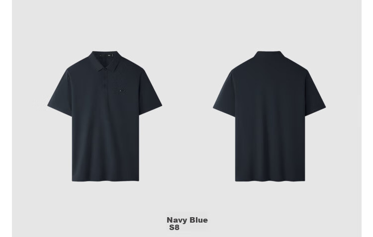 HLA Short-Sleeve Polo Shirt for Men, Summer 2025, Light Business Fashion Series, Cool-Feeling Short-Sleeve Men's Shirt HNTPW2J067A 9