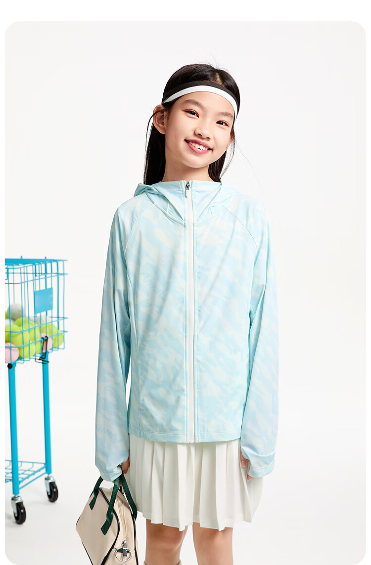 Annil Girls' Sun Protection Jacket, Summer 2025 New Ice-Cool Elastic Hooded Fashion Slim-Fit Sportswear 7