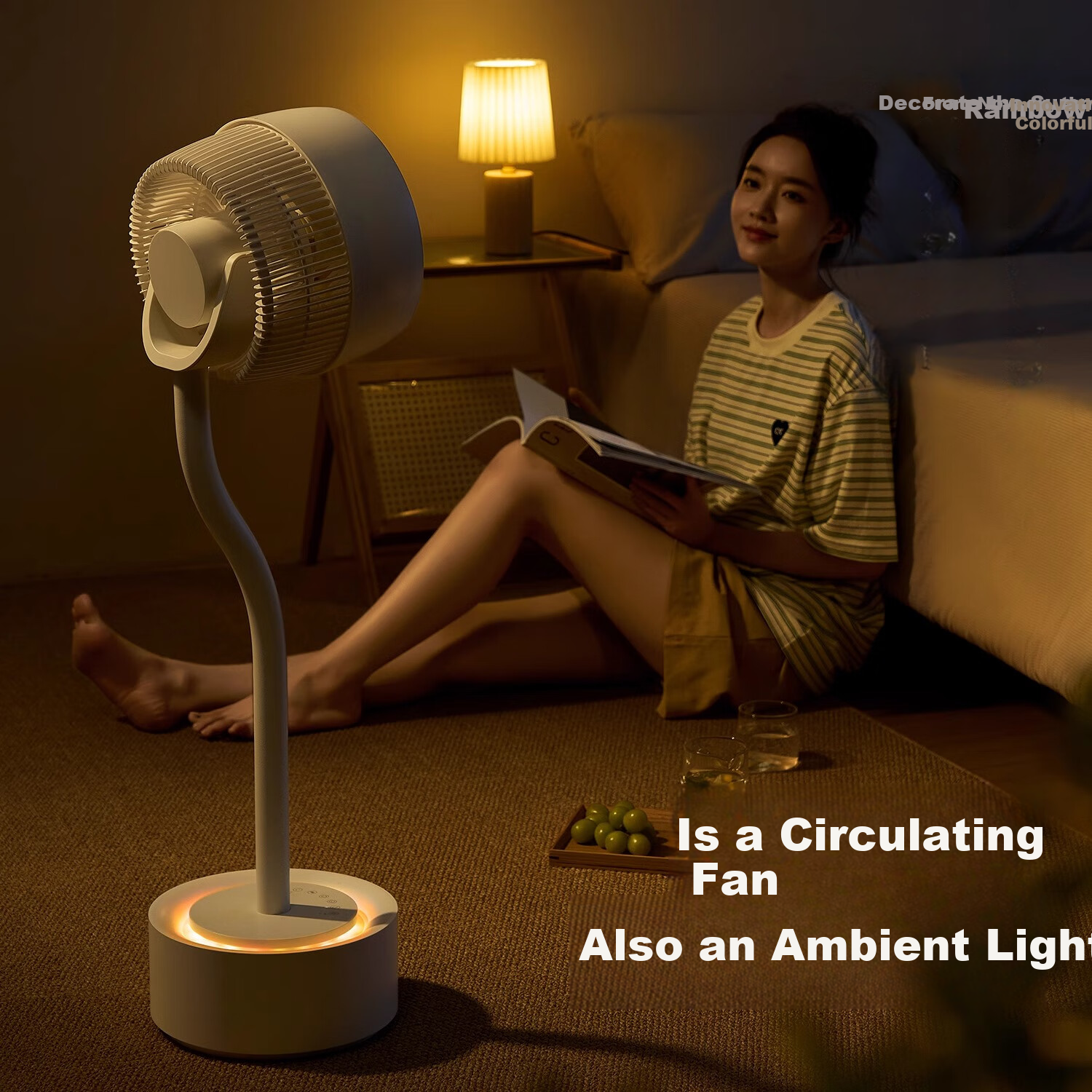 Amadana Japanese Time Air Circulation Fan C9 Fan Electric Fan Floor Fan Lamp DC Inverter Standing Quiet Intelligent Voice Turbine Fan Air Conditioner Companion First-Class Energy Efficiency
