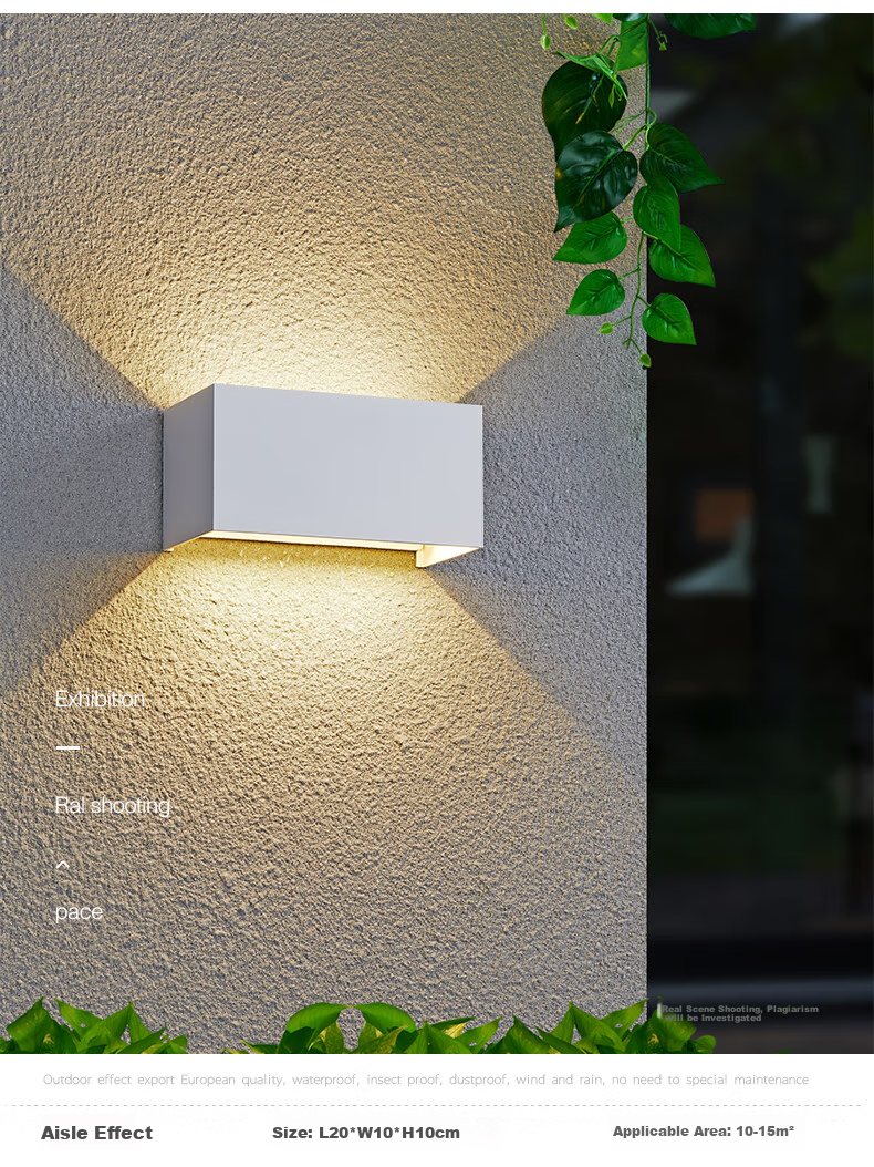 ZIDENG Outdoor Wall Light Waterproof Modern Minimalist Living Room Super Bright LED Dimmable Dual-Head for Outdoor Stairs Hallway Balcony 11