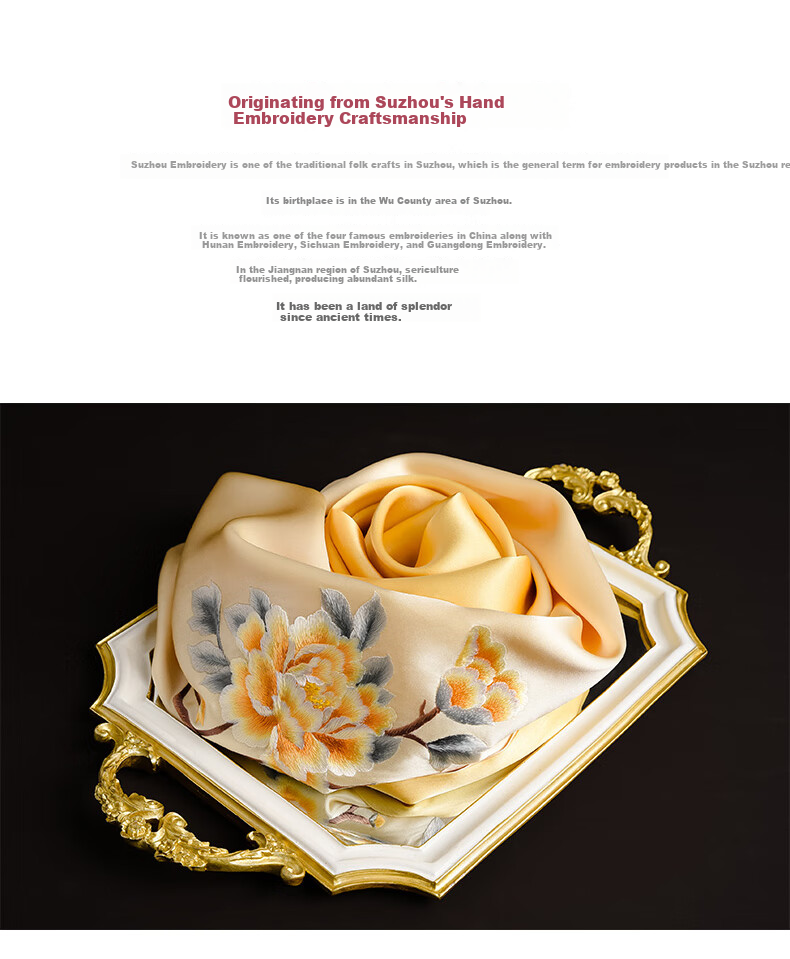 Hangsilu Silk Scarf And Bag Set, Mulberry Silk Women's Shawl, Birthday Gift for Mom Or Teacher on Mid-Autumn Festival 2