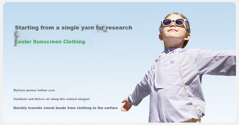 Kocotree Children's Sun Protection Clothing, Original Yarn UV-Resistant, Boys And Girls Ice Silk Cool-Touch Jacket, Baby Summer Snow Mountain Blue 5