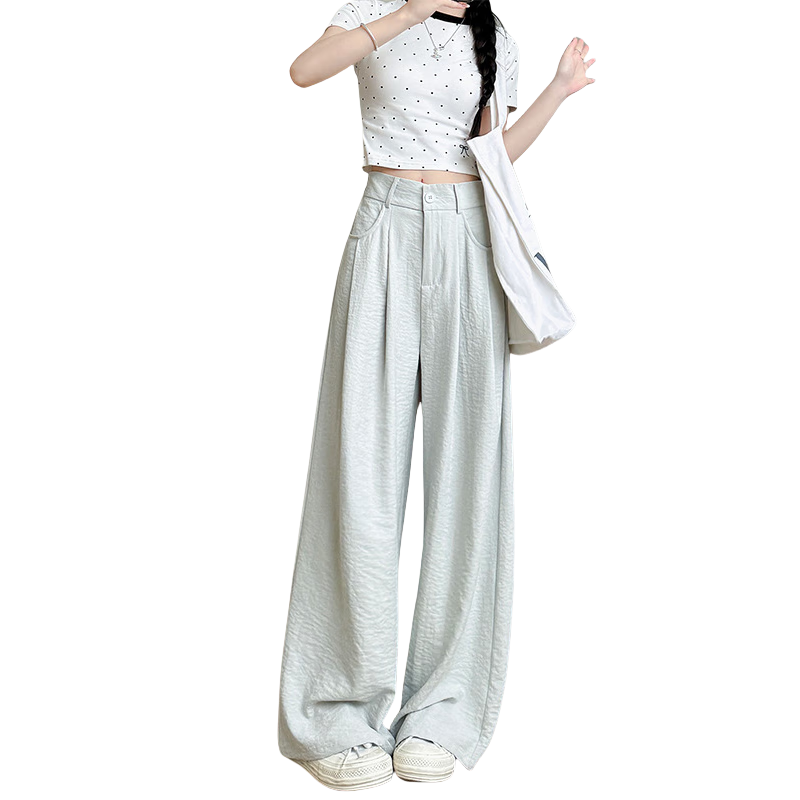 Langsha Naifu Women's Suit Pants Spring Autumn 2026 New High Waist Slimming Draped Casual Loose Versatile Yamamoto Wide-Leg Pants