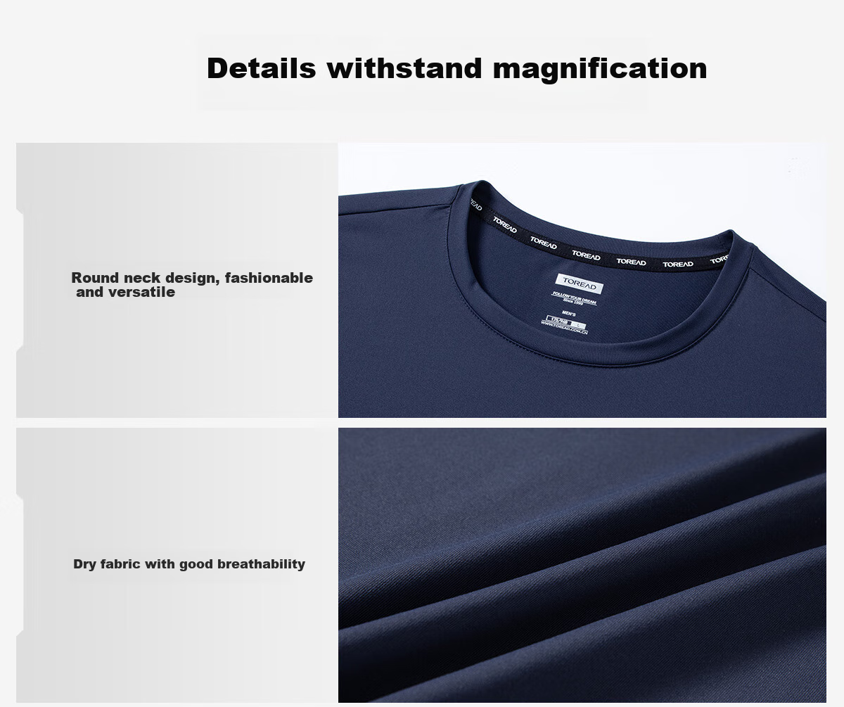 TOREAD Quick-Dry T-Shirt, Spring And Summer Couple Outdoor Functional Sweat-Wicking T-Shirt, Breathable Elastic Short-Sleeve Sports Top, TAJJCN81847 24