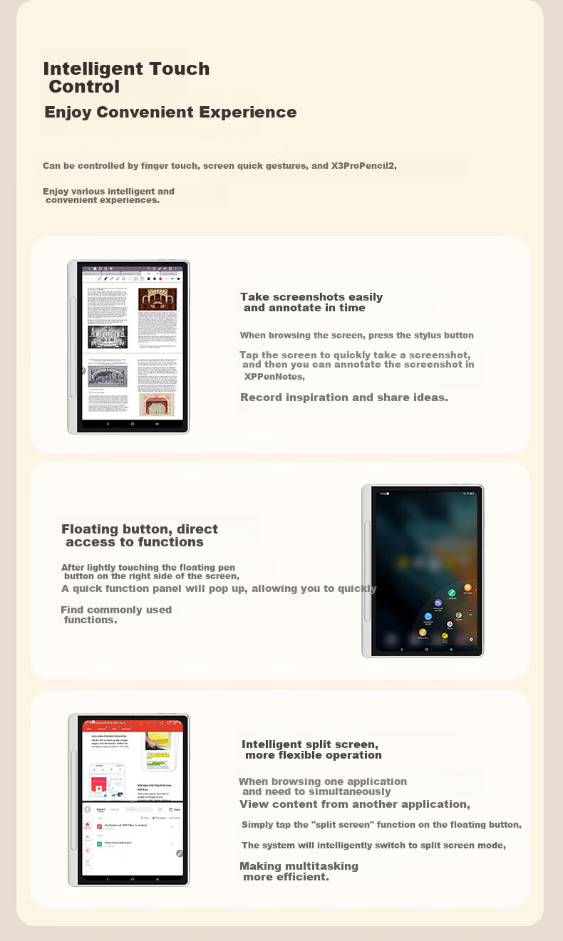 XP-Pen [Color Note Tablet] Handwriting Electronic Notebook, Meeting Record Smart Office Pad E-Ink Book E-Reader Magic Note Pad 20