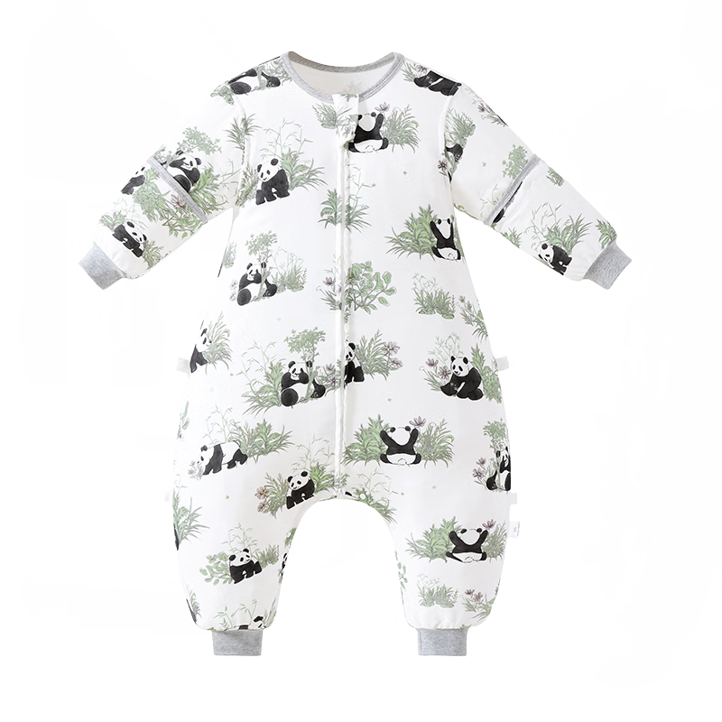 Baby Friend Bamboo Cotton Sleeping Bag for Infants, One-Piece Pajamas, Anti-Kick Blanket for Children, Summer Use, Front 4 Back 2 Mesh Sleeping Sack, Size 100