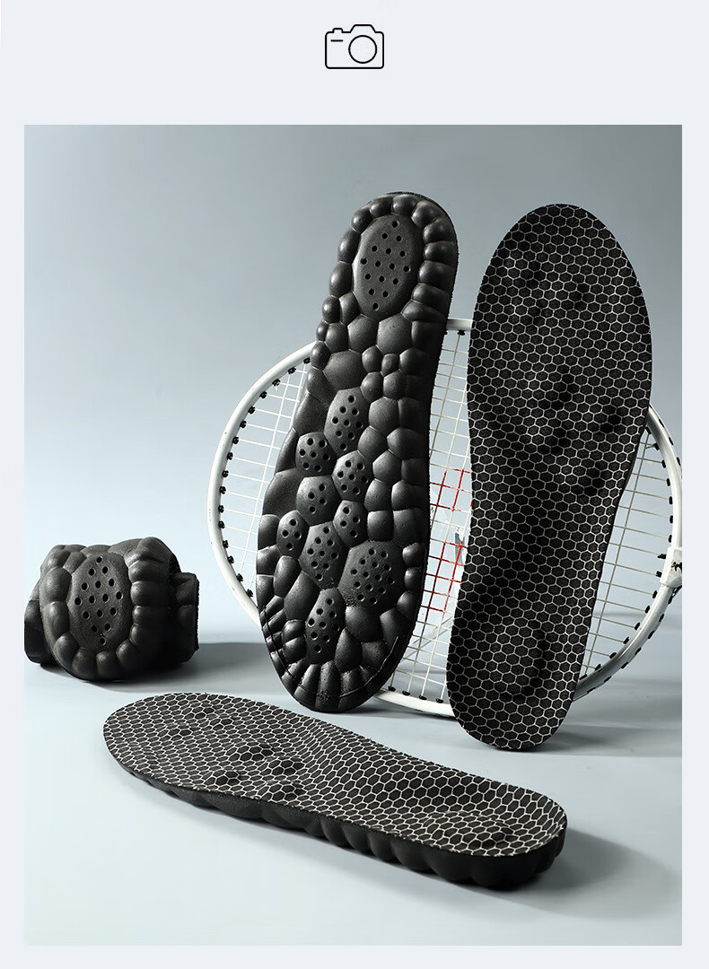 FOOTOPPO Graphene Deodorizing Sports Insoles for Men Sweat-Absorbing Odor-Resistant Breathable Antibacterial Soft Elastic Shock-Absorbing High-Elasticity Insoles 11
