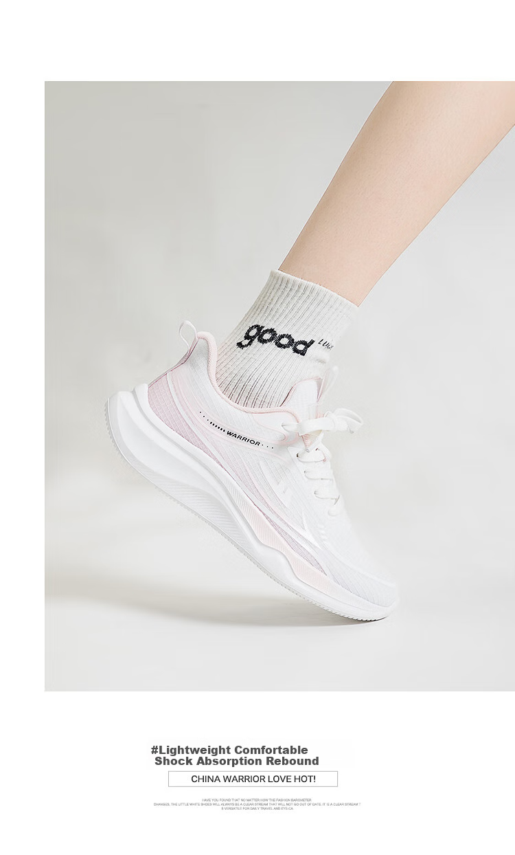 Huili Official Women's Shoes, Summer Flyknit Sneakers for Women, 2026 Women's Running Shoes, White And Pink, Size 36 10