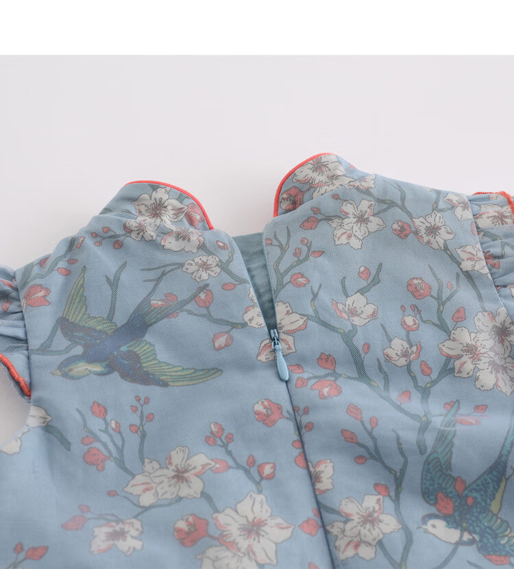 MARC&JANIE Girls' New Chinese-Style Hanfu Tulle Princess Dress, Children's Qipao Skirt, Summer 2025 Collection, 550535 9