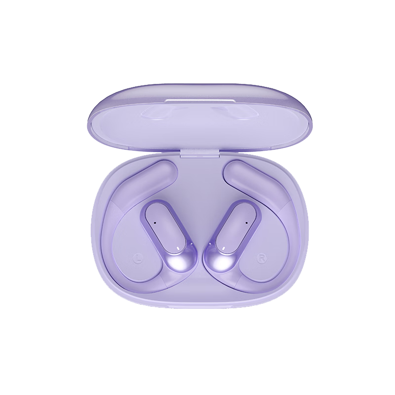 DOUBLE TUNE Yun Ting Series F1 DT Bone Conduction Open-Ear Wireless Earphones, Compatible with Apple, Huawei, Xiaomi, Nebula Purple Bluetooth Headphones