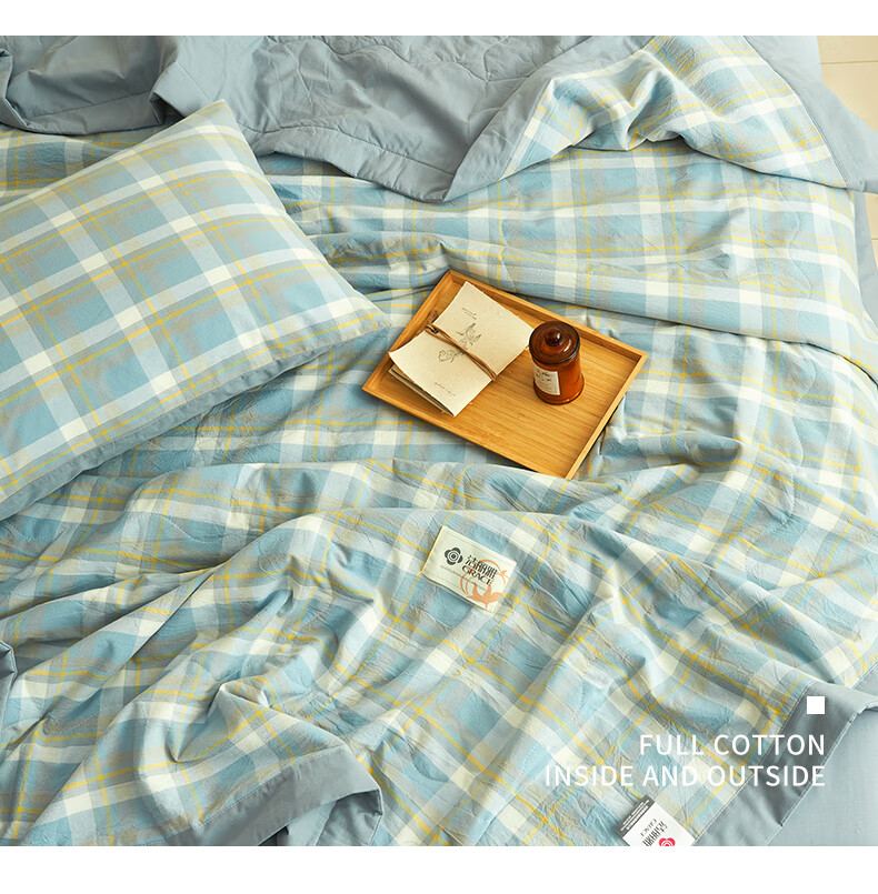 Grace [100% Cotton Lining And Covering] Class A 100% Xinjiang Cotton Quilt, Summer Cool Air Conditioning Thin Quilt, 150*200cm 2