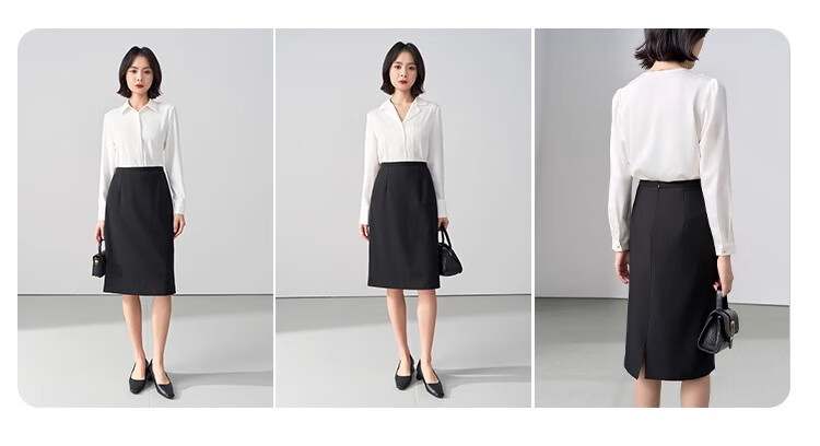 Bodexiaojie Black Interview Skirt, Women's Short Skirt, Professional Pencil Skirt, Formal Bodycon Skirt, Suit Skirt 9