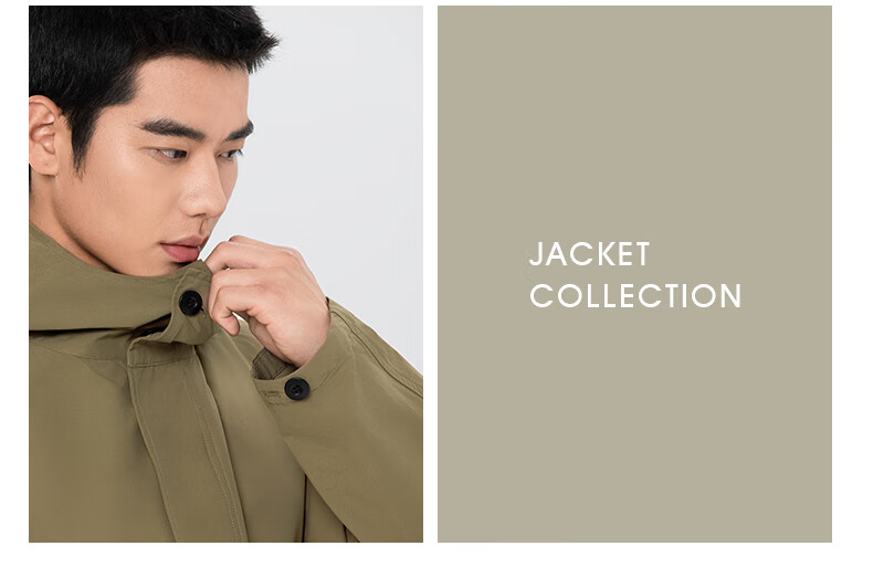 MARKLESS Hooded Windproof Jacket for Men, Cotton, Durable, Crisp Casual Men's Coat 5151 Black M 3