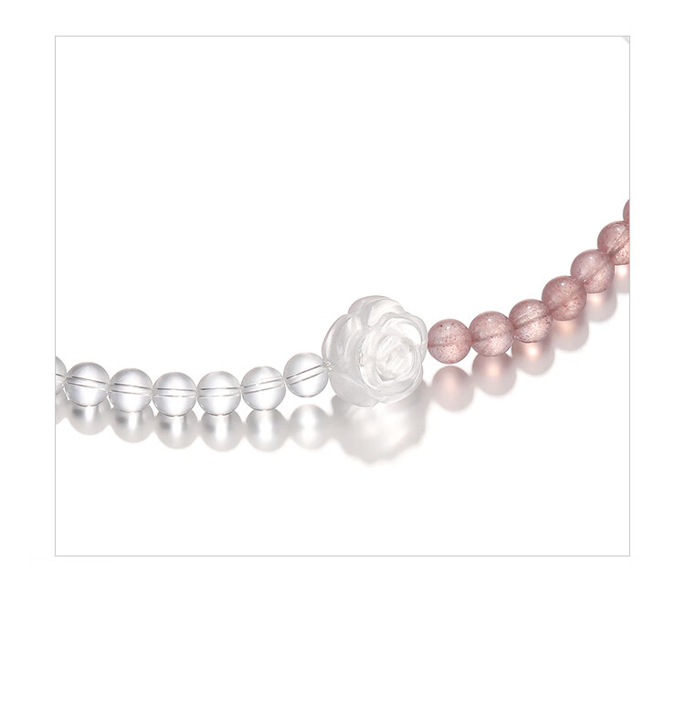 Clect Double-Layered Bracelet with White Rose Beads, Sweet Layered Crystal Jewelry for Women, Elegant And High-End Chinese Style Birthday Gift for Girlfriend 5