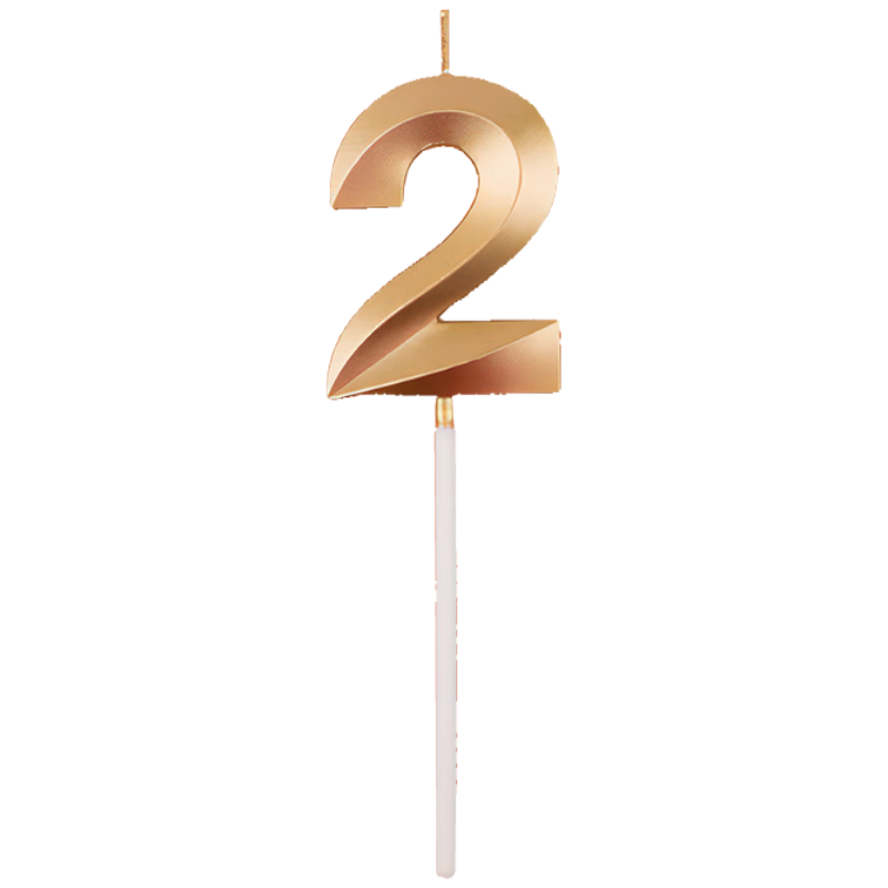 Domeyi Birthday Scene Decoration Birthday Cake Candle Decoration Boys Girls Children Adults Happy Birthday Gold Candle 2