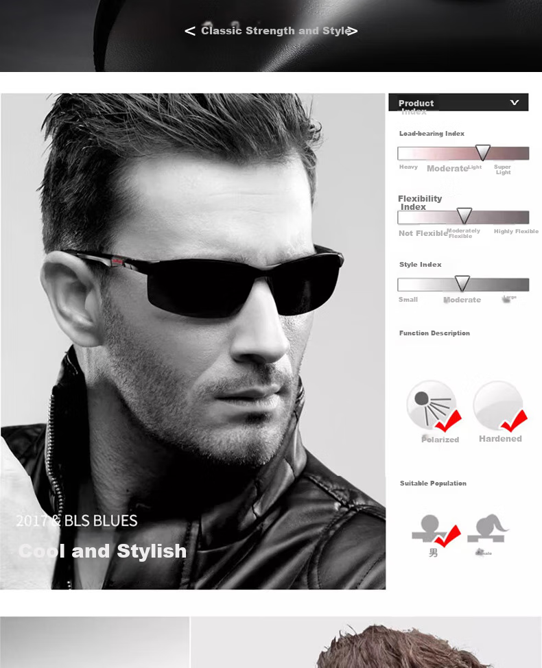 Boshide Driving Glasses, Fishing Goggles, Polarized Sunglasses, Men's Outdoor Cycling Driving Glasses, Black Frame 2