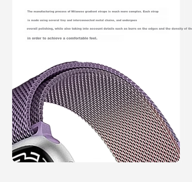 Mashi Compatible with Apple Watch Band for Women, Stainless Steel Milanese Loop Magnetic Strap for Ultra 4/3/iWatch S12/11/10/9/8/7/SE Breathable Wristband 4