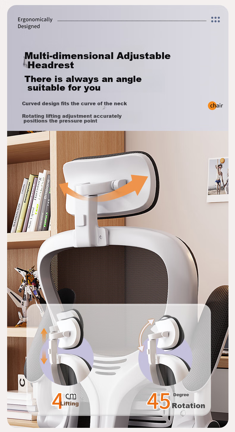 Chibailun Computer Chair, Ergonomic Chair for Home Use, Office Chair, Dormitory Chair, Study Room Swivel Chair, Comfortable for Long Sitting, Gaming Chair 5