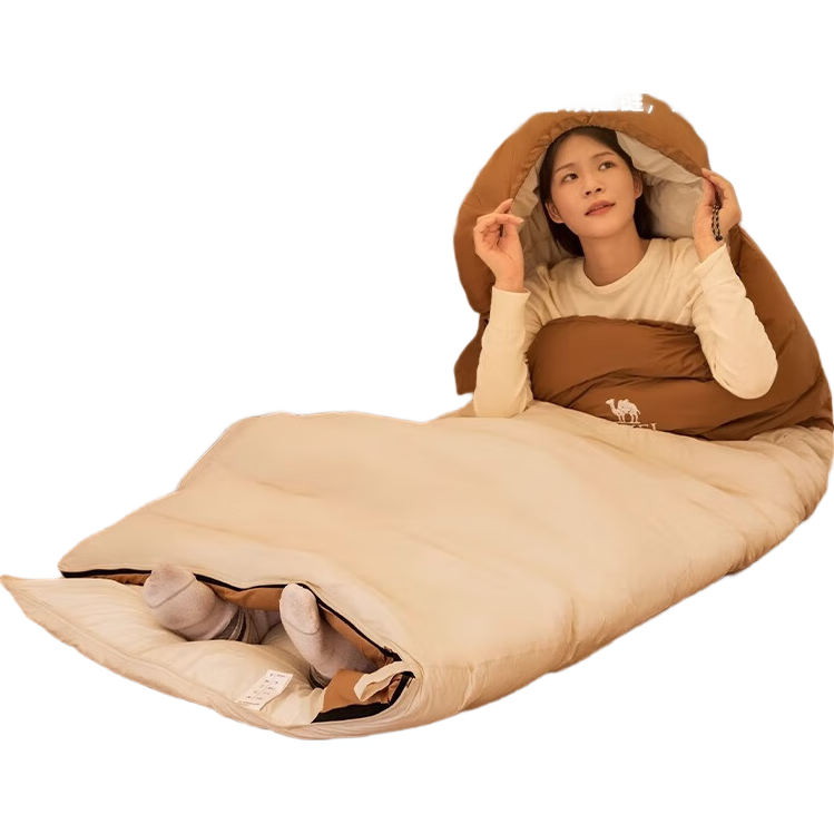 CAMEL Outdoor Sleeping Bag, Autumn And Winter Model, for Adults, Thickened for Winter, Warm And Cold-Resistant, Camping, Dirt-Proof, Indoor Cotton Sleeping Bag, 5103