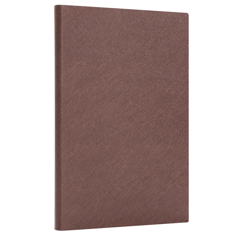 Deli A5/150 Sheets Business Notebook, Leather Cover Office Meeting Diary, Brown BP129