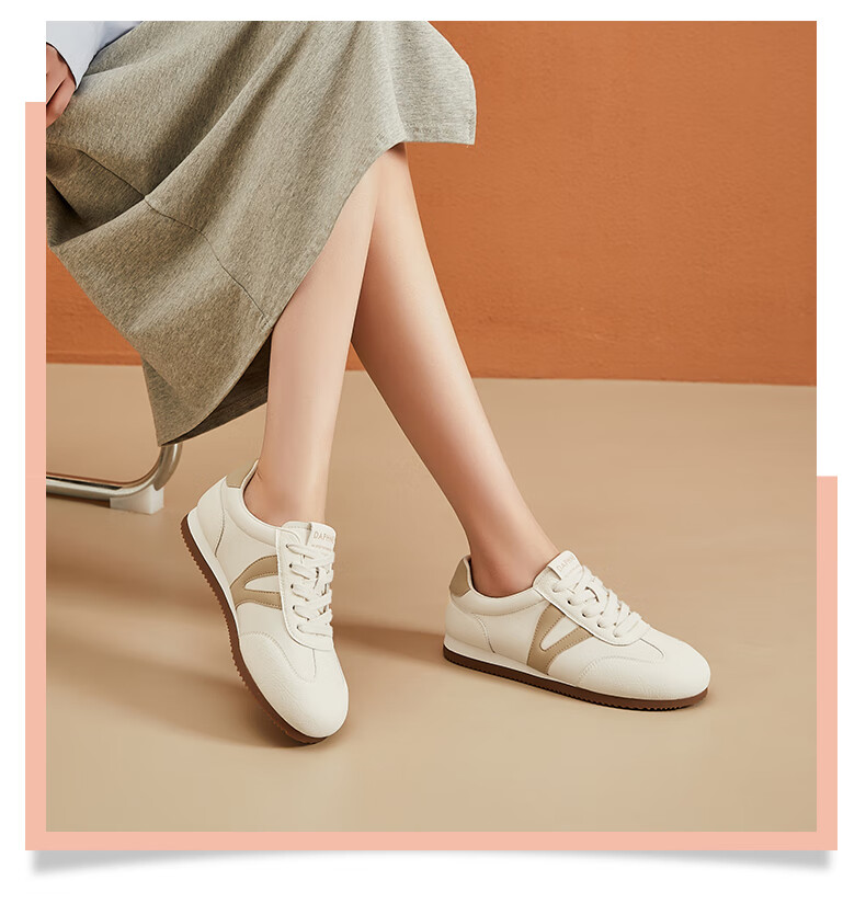 DAPHNE Flat Low-Heel Dexun Shoes for Women, Versatile Lightweight Lace-Up Low-Top Comfortable Sneakers Sports Casual Shoes, Red And Blue Color, Size 37 7