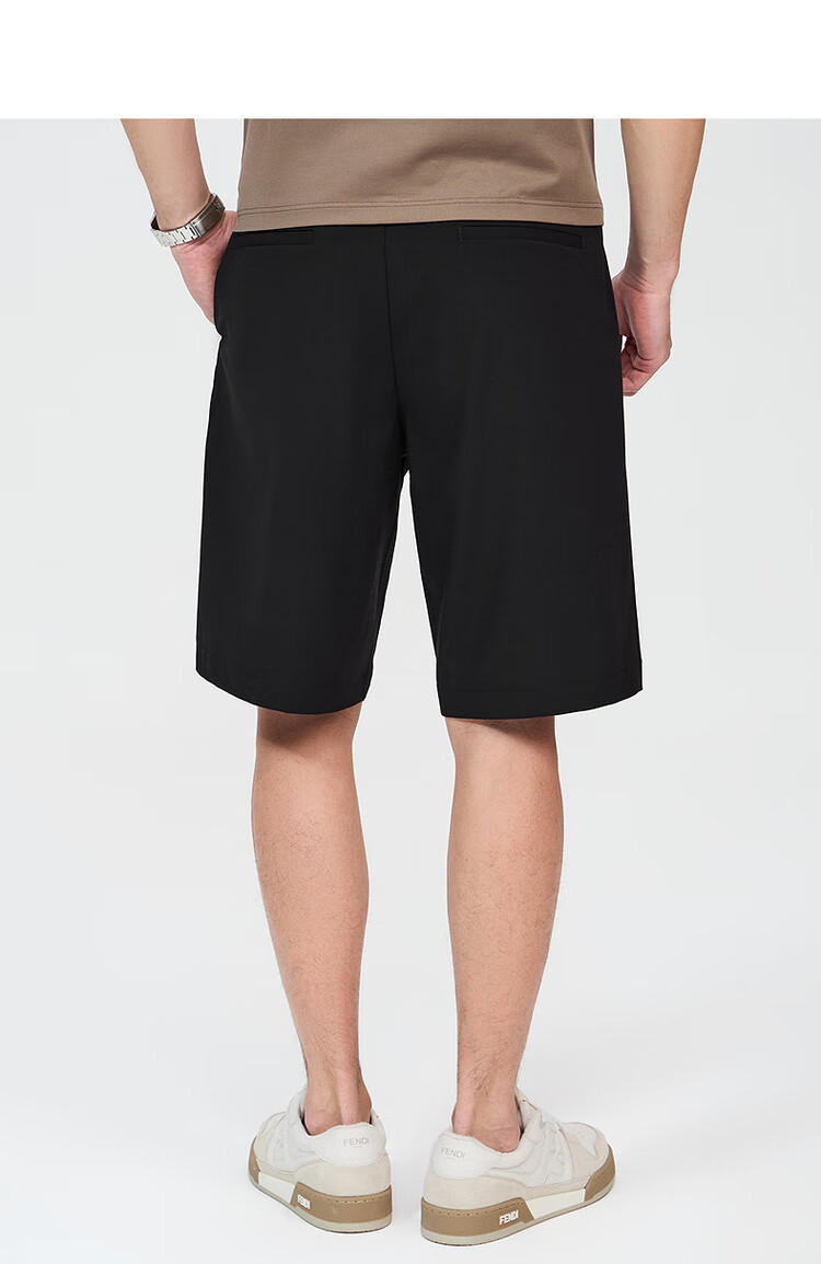 DANCING WOLVES [Cool Mulberry Silk] Four-Way Stretch Summer Commute Versatile Casual Shorts for Men, 015 Dark Gray, Size 36 3