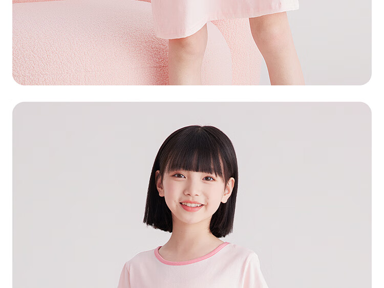 DEESHA [7A Antibacterial] Girls' Nightgown, Princess Style, Pure Cotton, Lightweight And Breathable, for Summer, Suitable for Older Children, One-Piece Dress 22