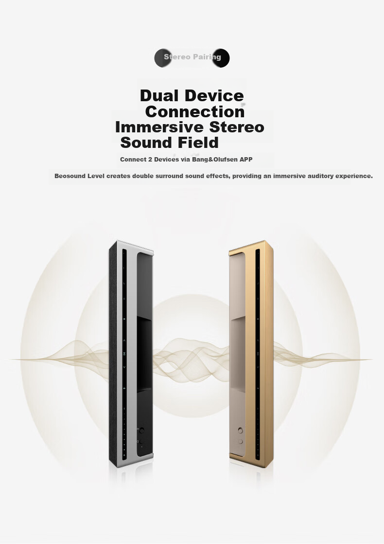 B&O [Gong Jun Endorsed] Beosound Level Bluetooth Speaker, Portable High-End Art Audio for Home Use, B& Audio, Dark Gray, Mid-Autumn Festival Gift 7