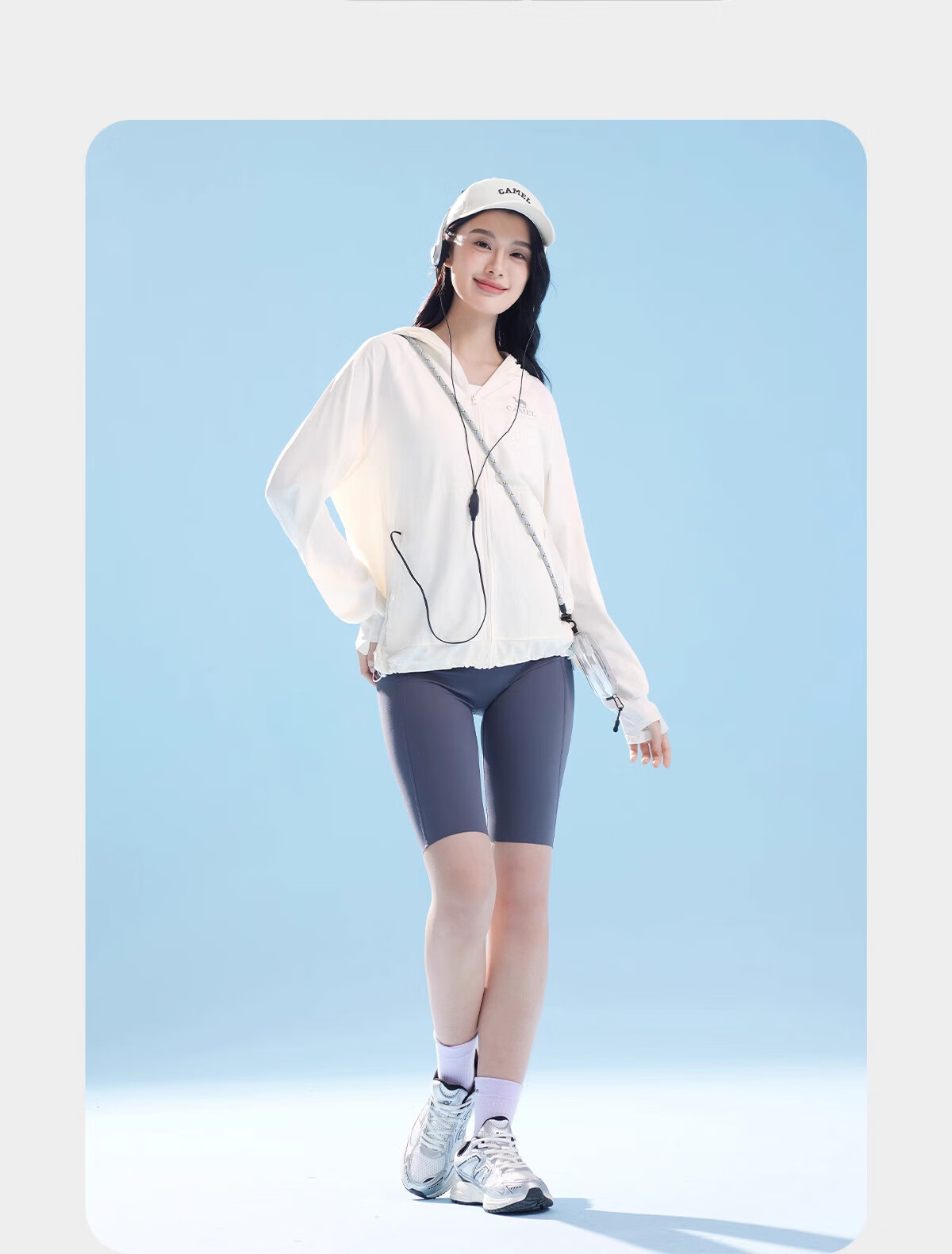 CAMEL Cold White Original Yarn Sun Protection Clothing UPF50+, Quick-Drying High-Elasticity Sun Protection Jacket A15BAVV086, Phantom Black 2XL 31