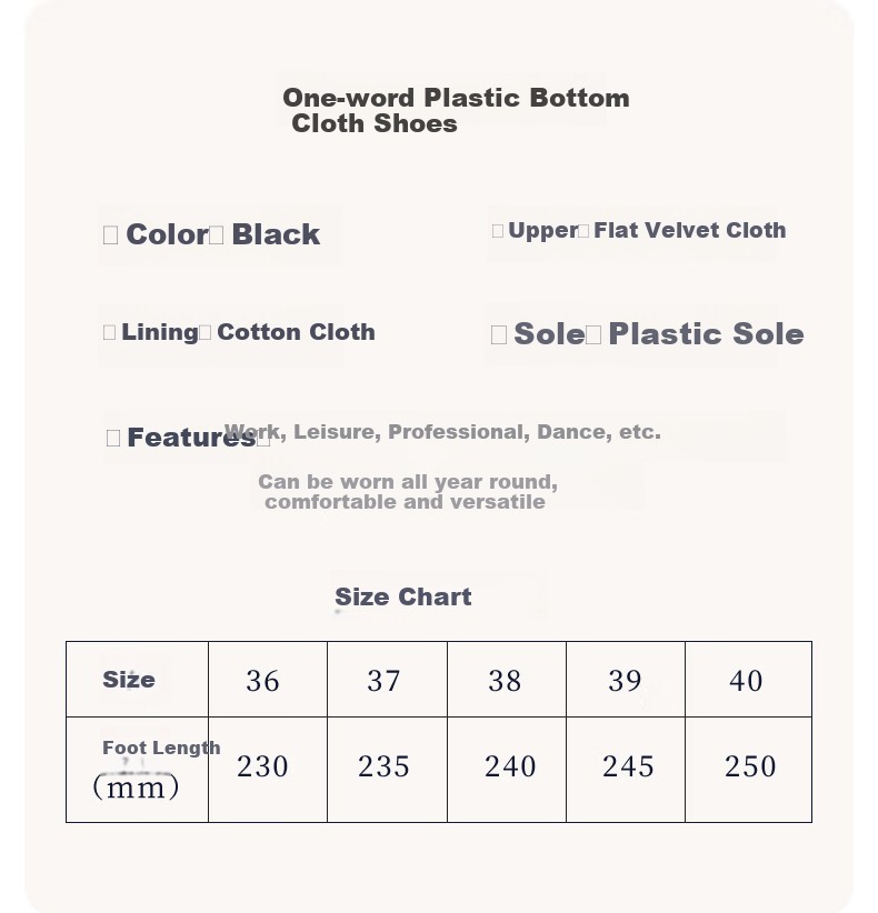 FOOTOPPO Old Beijing Cloth Shoes for Women, Beijing Traditional Cloth Shoes for Ladies, Middle-Aged And Elderly Women's Shoes, Soft Sole Non-Slip Elderly Shoes, Thick-Soled Women's Style 10