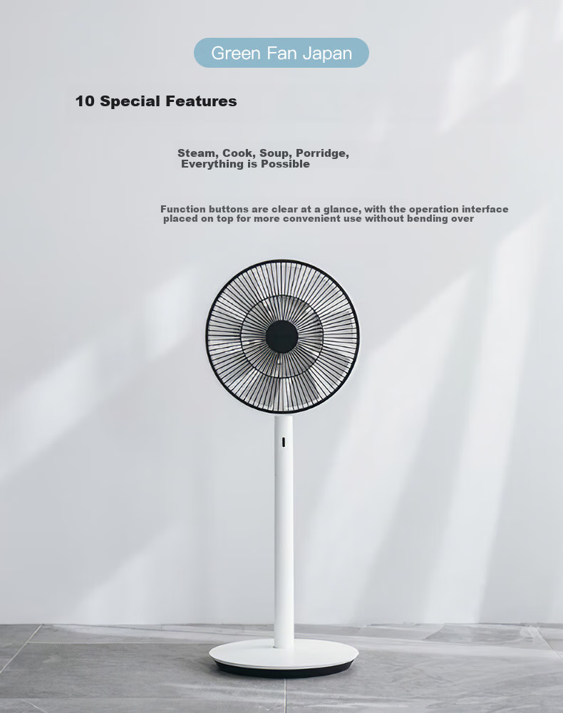 BALMUDA Golf Course Electric Fan Air Circulator Fan Natural Wind Floor-Standing And Desktop Dual-Use Living Room Bedroom Wireless High-Power Camping DC Inverter Japanese Import White And Black 1