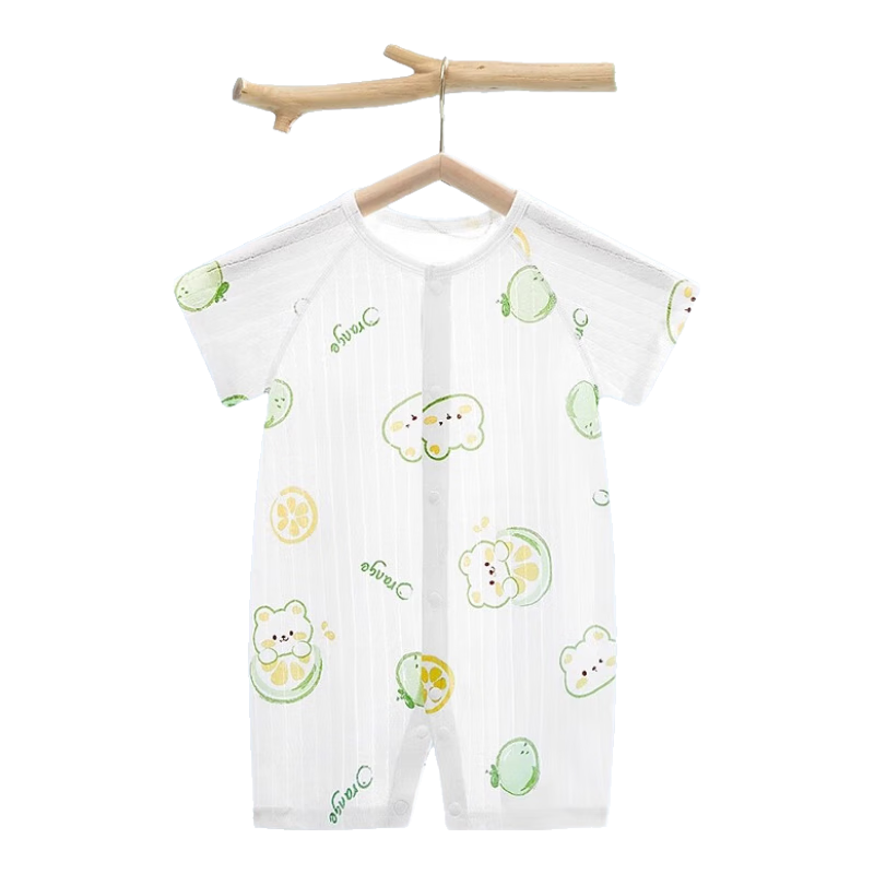 Aibedila Baby Clothes Summer Thin Newborn Infant Sleepwear Outing Boys Girls Air Conditioning Short Sleeve Summer Romper