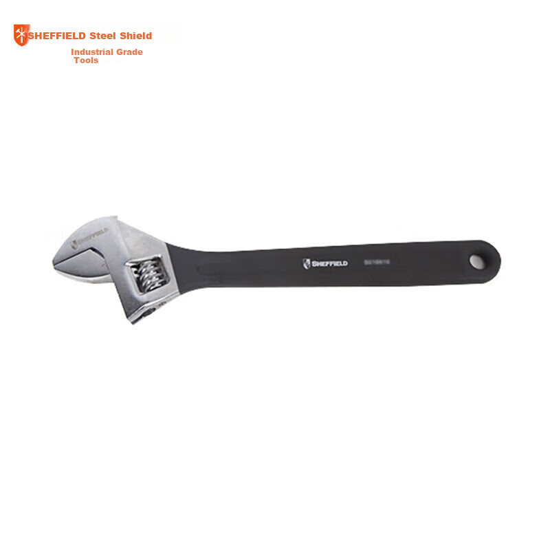Gangdun SHEFFIELD S016812 Plastic-Coated Handle Adjustable Wrench, 12" 1
