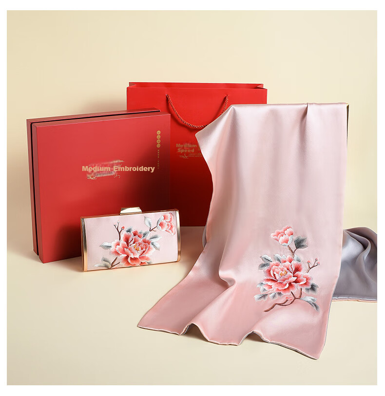 Hangsilu Silk Scarf And Bag Set, Mulberry Silk Women's Shawl, Birthday Gift for Mom Or Teacher on Mid-Autumn Festival 24