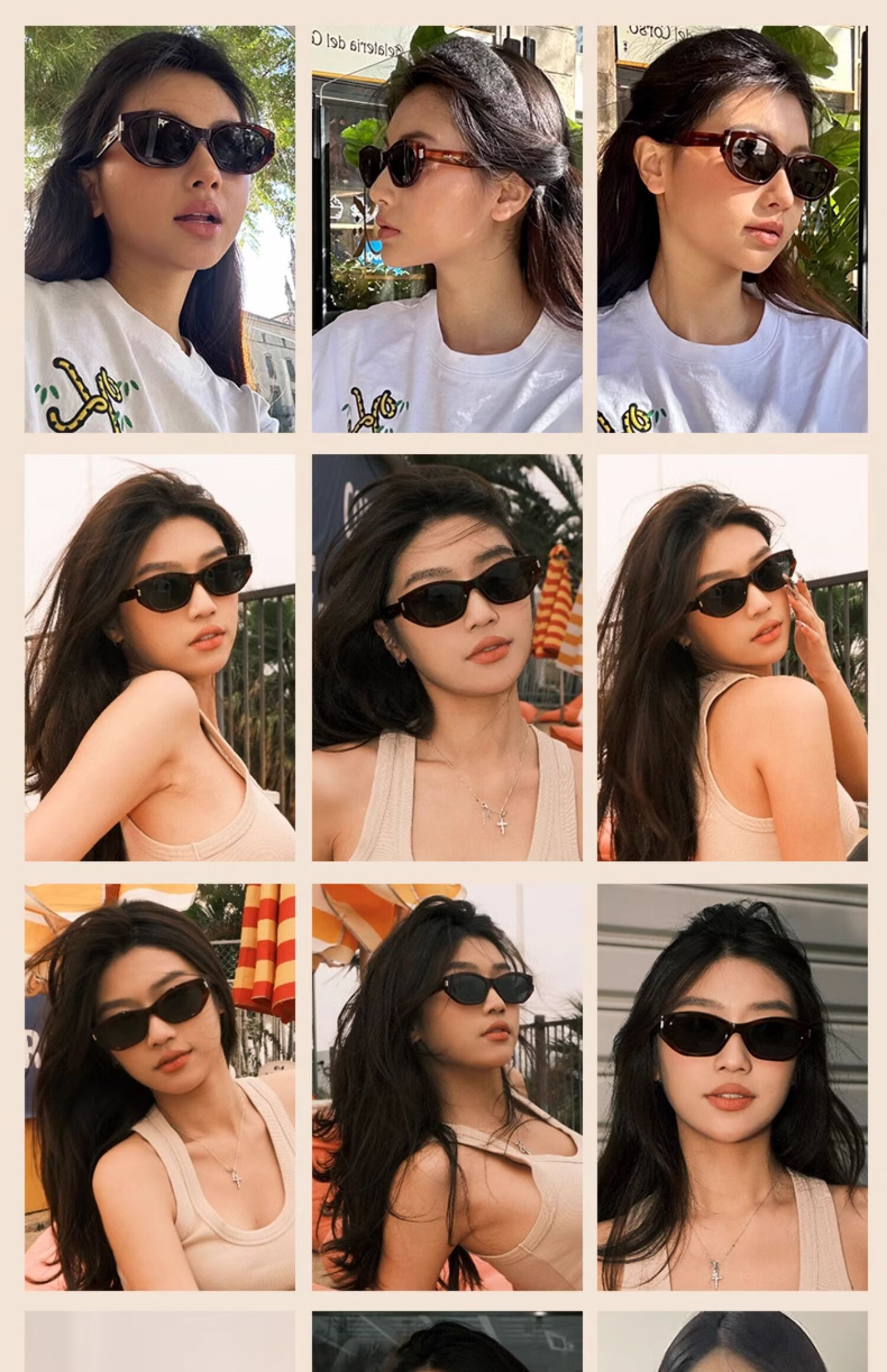 HELEN KELLER Sunglasses for Men And Women, New Style UV Protection Polarized Sunglasses for Driving, Outdoor Sun Protection, High-End Cat-Eye Sunglasses 18