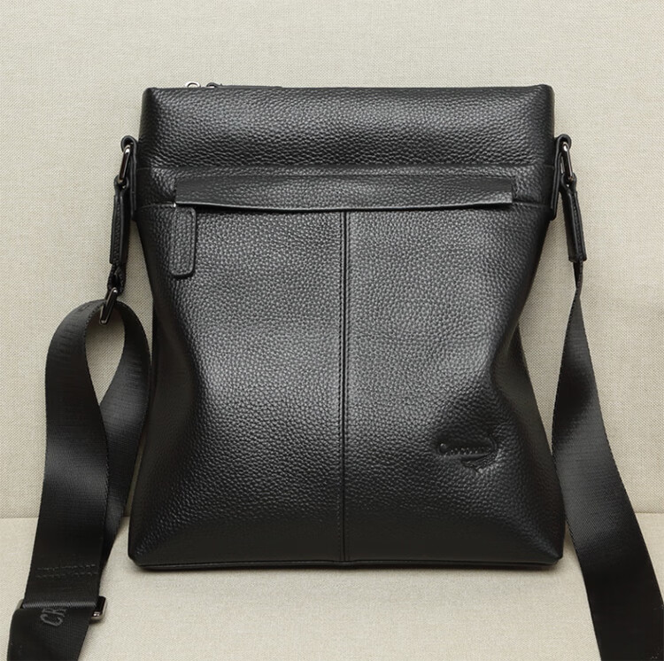 CROCODILE Top-Grain Leather Shoulder Bag, Men's Business Casual Crossbody Bag, Gift for Boyfriend, 2259 5