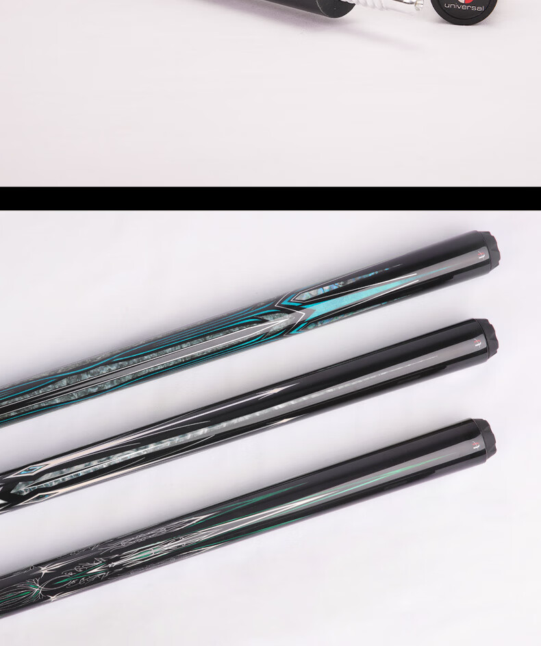 U Global Billiard Cue New Green Demon Series Fancy Nine-Ball Large Head Cue Chinese Eight-Ball Table Cue LM-0206 13