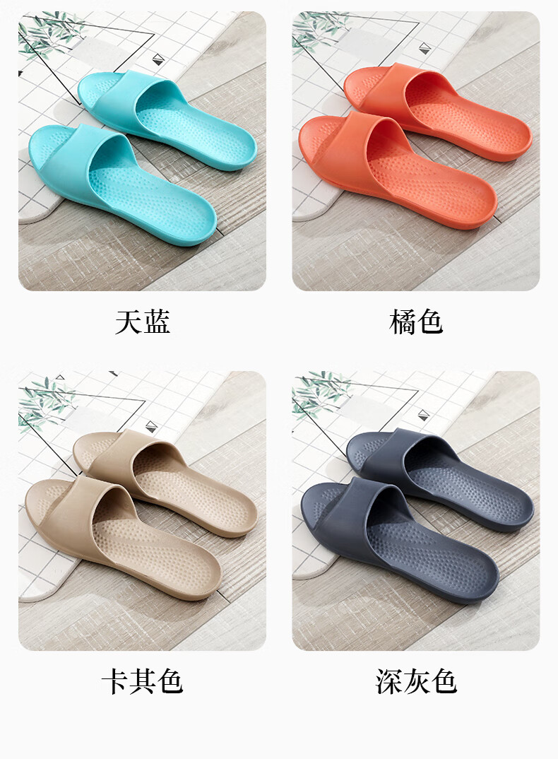 GUOLUOFEI Taiwan EVA Slippers for Men And Women, Summer Lightweight Portable Home Bathroom Non-Slip Travel Sandals for Couples, Orange, Size 38-39 1