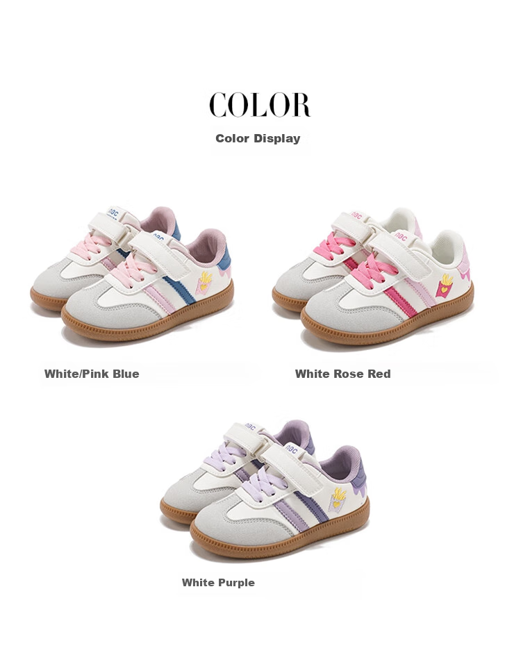 ABC KIDS Children's Training Shoes, Autumn Kids' Shoes, Girls' Sneakers, Soft-Soled Skateboard Shoes, Girls' Casual Shoes, 3064 White And Rose Red, Size 33 1
