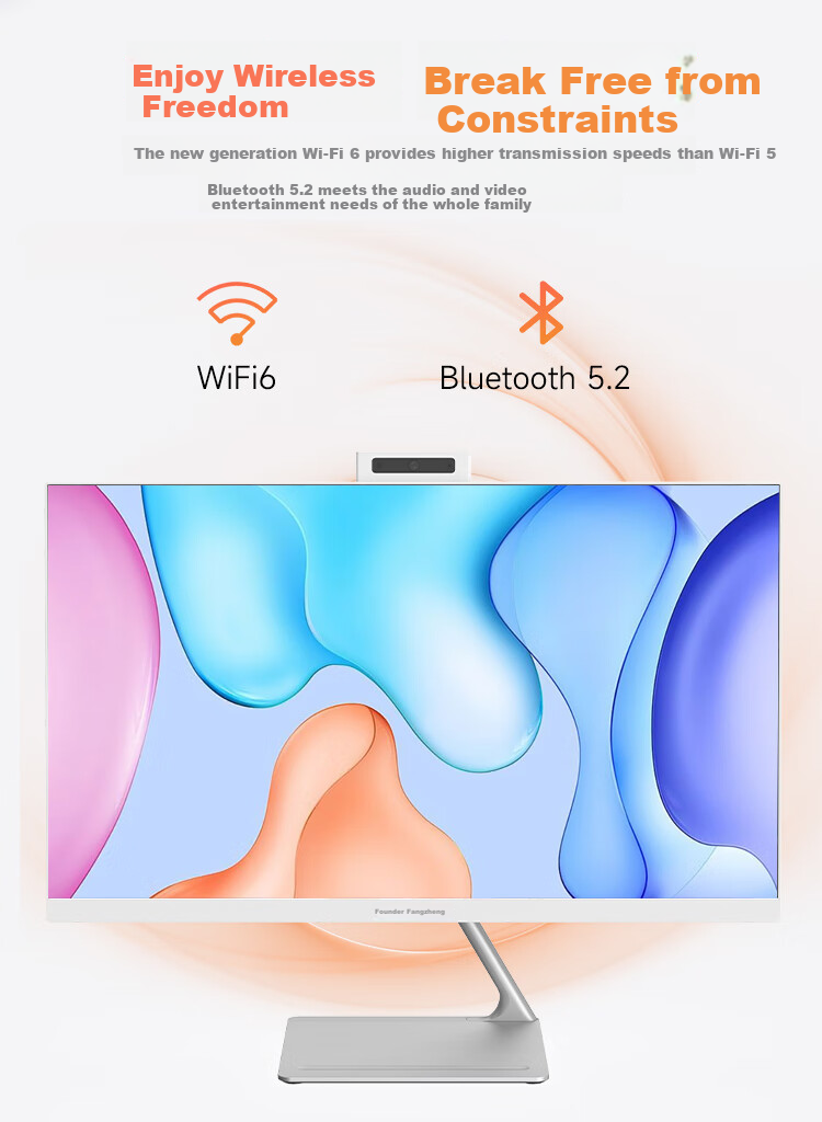 Founder 23.8-Inch All-In Desktop Computer for Business And Home Office Use (I5 12450H, 16GB RAM + 512GB SSD, with Webcam) 8